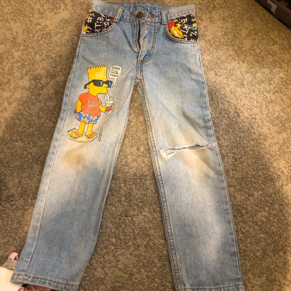 Vintage 1990s kids Simpson jeans